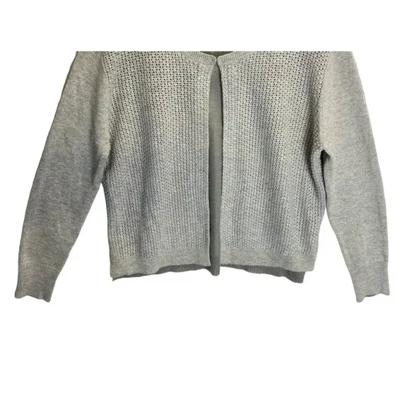 Anthropologie Troubadour Womens Cardigan Gray Sparkle Metallic Small S Holiday - Picture 6 of 7